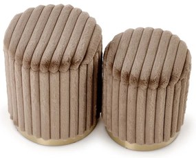 FIDO két puffból álló szett cappuccino / arany