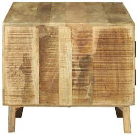 Dohányzóasztal 80x54x45 cm Tömör fa Durva mangó