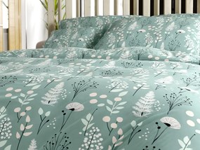 Pamut ágynemű WILD FLOWERS mentás Ágyneműhuzat mérete: 70 x 90 cm | 140 x 220 cm