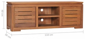 tömör tíkfa TV-szekrény 110 x 30 x 40 cm