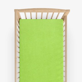 Goldea nem áteresztő frottír matracvédő kiságyba - zöld 60 x 120 cm