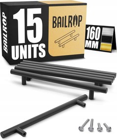 Konyhabútor tartó fekete 160mm rozsdamentes acél szekrényekhez 15 db