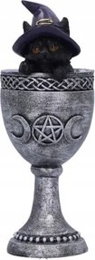 Macska Coven Cup Black Cat dísz Gothic figura a Nemesis Now cégtől Angliából
