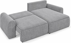 Kihúzható kétoldalas L-alakú ülőgarnitúra NORDEN TILIA 250x140 cm, világosszürke
