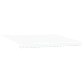 Kézi behúzható napellenző LED világítással, fehér 450x300 cm