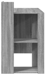 szürke sonoma színű szerelt fa irodai asztal 103,5x56,5x94 cm