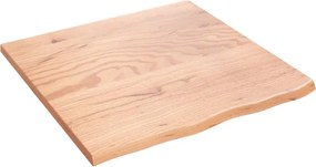 vidaXL világosbarna kezelt tömör fa fürdőszobai pult 60x60x2 cm