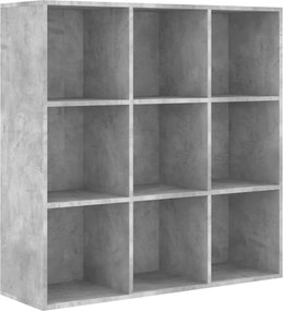 vidaXL betonszürke szerelt fa könyvszekrény 98 x 29 x 97,5 cm