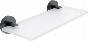 Nimco Unix fekete fürdőszobai polc, üveg, matt, 30 cm, Unc 13091B-30-90_