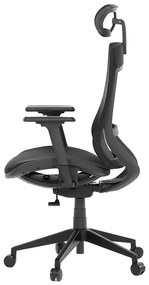 Fekete Hálós Irodai Szék, Szinkron Mechanikával. KA-W002 BK