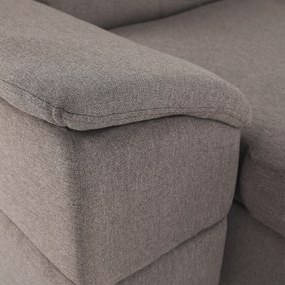 Ülőgarnitúra, szükésbarna Taupe, balos kivitel, SEGORIA ROH U