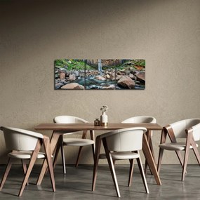 Kép - Svartifossi vízesés, Izland (órával) (90x30 cm)