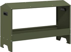 vidaXL Csirke Etető Tál Olajzöld 81 x 32 x 53,5 cm