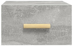 2 db betonszürke falra szerelhető éjjeliszekrény 35x35x20 cm