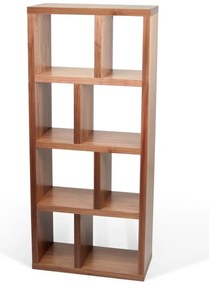 Barna könyvespolc diófa dekorral 70x159 cm Berlin – TemaHome