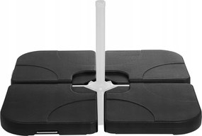 Teherbírás Esernyőhöz 4 db Univerzális Téglalap alakú Tömör Fekete