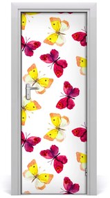 Ajtóposzter öntapadós színes pillangók 95x205 cm