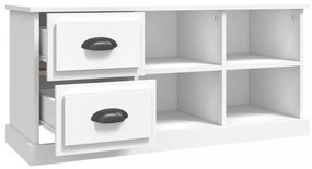 fehér szerelt fa TV-szekrény 102 x 35,5 x 47,5 cm