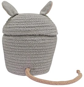 Szürke textil játéktároló kosár ø 15x15 cm Mini Renata the Rat – Lorena Canals