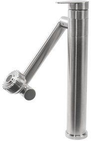 Fürdőszobai csaptelep Rea PACO Nickel Brush INOX High