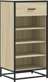 vidaXL sonoma tölgy színű szerelt fa cipőtartó 48x38x97,5 cm