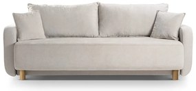 Bézs kinyitható tárolóhelyes kanapé 231 cm Elen – Micadoni