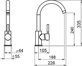 Ferro Sink keverő króm, 70710.0