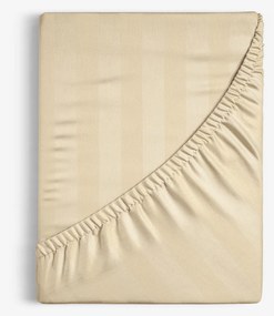 Goldea körgumis damaszt lepedő - arany csíkos 200 x 200 cm