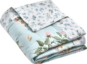 Kék steppelt ágytakaró 220x230 cm Avebury Floral – Catherine Lansfield