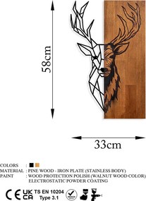 Red Deer 1 fa-fém faldekoráció