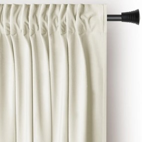 Krémszínű bársony dimout (részleges sötétítő) függöny 140x245 cm Pleat – Restilo