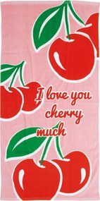 Nagy Méretű "I Love You Cherry Much" Törölköző 160x80 cm