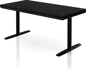 Elektromos ülő-álló íróasztal fiókkal és Qi vezeték nélküli töltővel fekete, 1400 mm: ELLIS