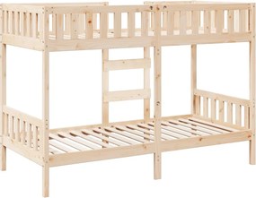 vidaXL tömör fenyőfa emeletes ágy 90x190 cm