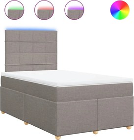 vidaXL tópszínű szövet rugós ágy matraccal 120 x 200 cm