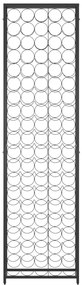 Fekete kovácsoltvas bortartó 95 palackhoz 54 x 18 x 200 cm