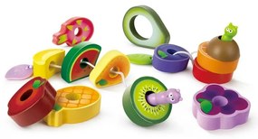 Hape játékkészlet - Gyümölcslakoma hernyókkal