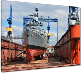 Vászonkép 50x40 Hajó az udvaron