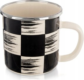 Zománcozott Bögre Ital Kávé Tea Gyógynövények Sakktábla 400 ml