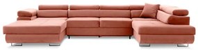 Szétnyitható sarok kanapé RIGATTO II PRO 1 Jobb Rözsaszín