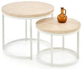 Oreo dohányzóasztal, kő / fehér