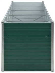 zöld horganyzott acél kerti magaságyás 320 x 80 x 77 cm