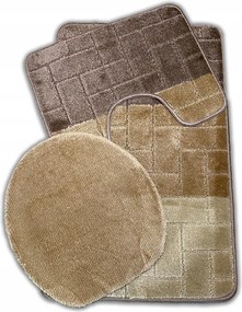 3 db-os csúszásgátló fürdőszobaszőnyeg szett 50x80 50x40 40x44 cm