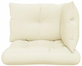 3 db krémszínű szövet raklappárna