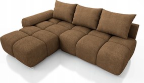 Kényelmes Sarokülőgarnitúra Alvás Funkcióval A Nappaliba Cappuccino Bal