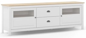 Fehér borovi fenyő TV-állvány 180x59 cm Misti – Marckeric