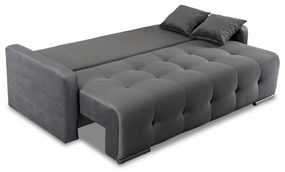 Sofa FAVIO Szara Welurowa