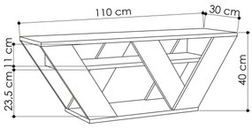 TV szekrény Pipralla - Carrara Marble