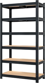 Deuba 6-polcos állvány - fekete