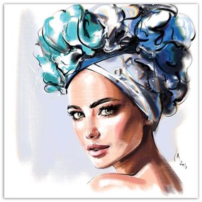 Gario Vászonkép Portré gyönyöru no kék szemek - Irina Sadykova Méret: 60 x 60 cm